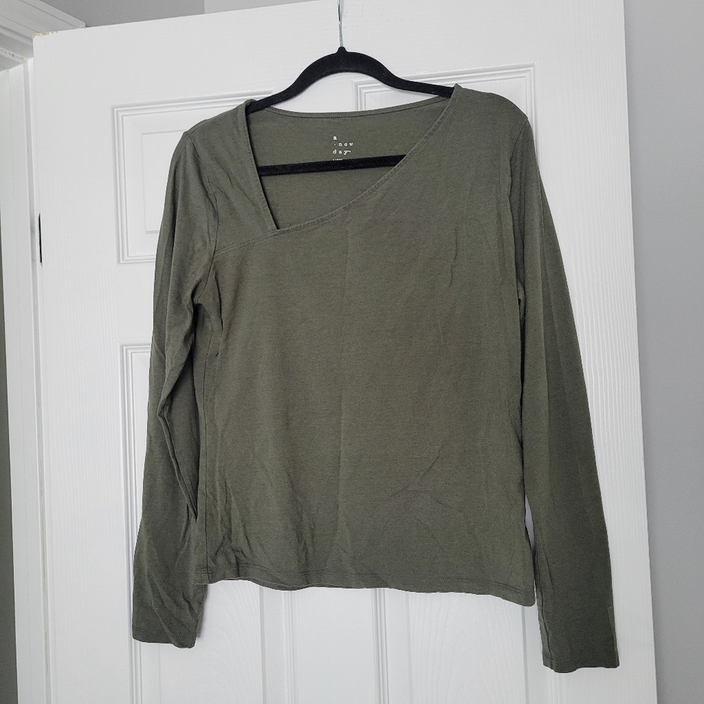 A New Day Green Fitted Shirt